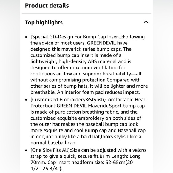 NEW Green Devil Safety Bump Cap Hat Dark Gray Maverick Sport - Picture 9 of 10